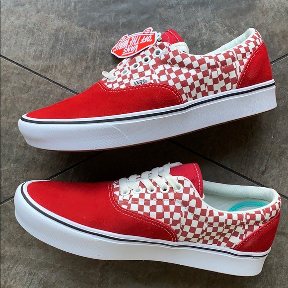 VANS COMFYCUSH ERA TEAR CHECKERBOARD Red/Trwht Men - Picture 13 of 16